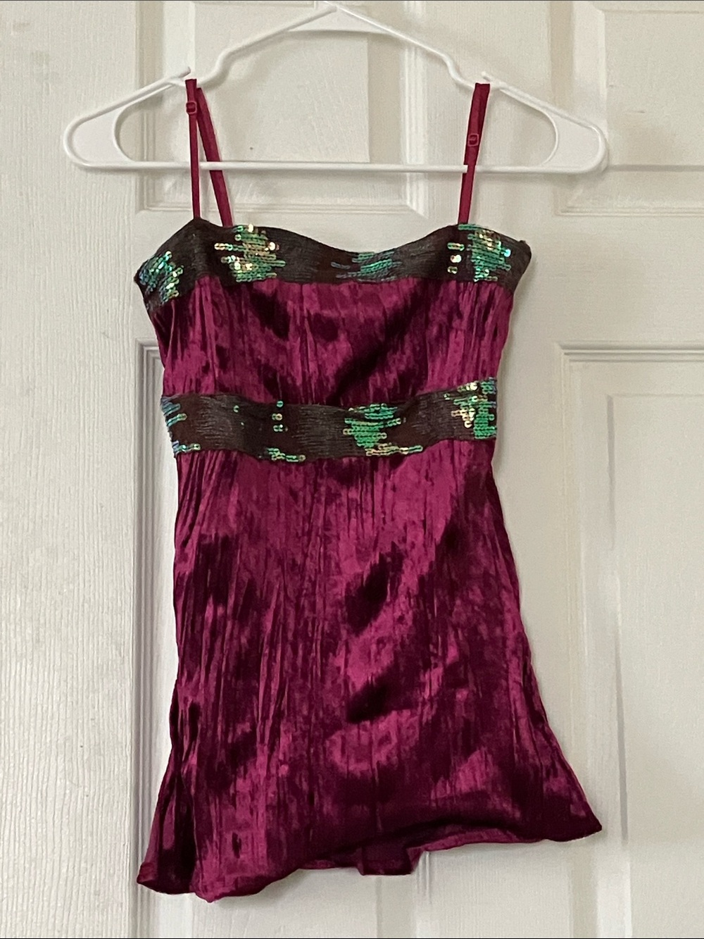 Y2K Velvet Top - Plum
